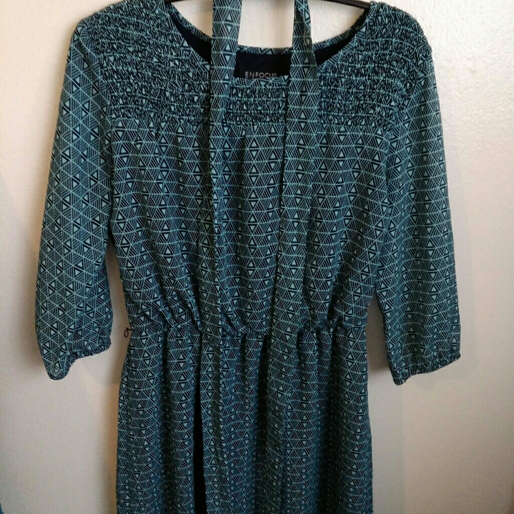 Teal and Black Dress